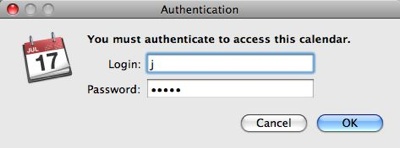 Ical-Subscribe-Auth